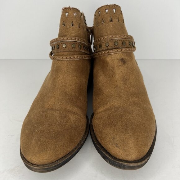 Sugar Shoes Terraine Distressed Light Brown Ankle Boots Womens Size 7 CT3058 - Picture 3 of 9